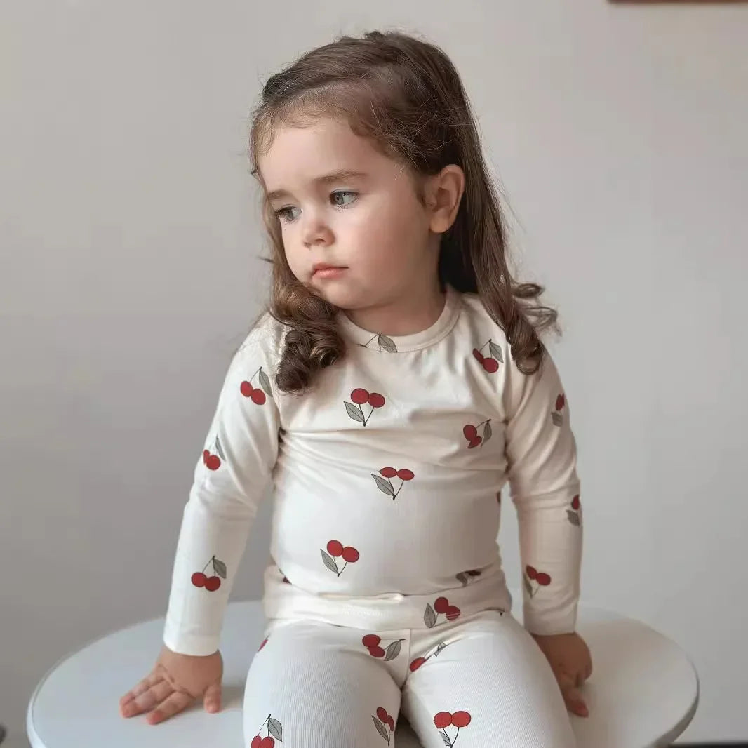 1-6T Toddler Kid Baby Boy Girl Clothes Set Cotton Infant Homewear Casual Top Pant Suit Childrens 2pcs Pajamas Set Outfit