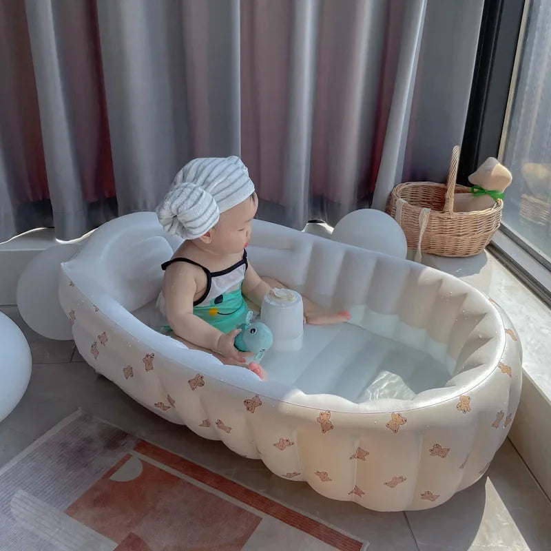 Children's Inflatable Bathtub Home Bath Basin Baby Inflatable Bathtub Indoor Children's Swimming Pool