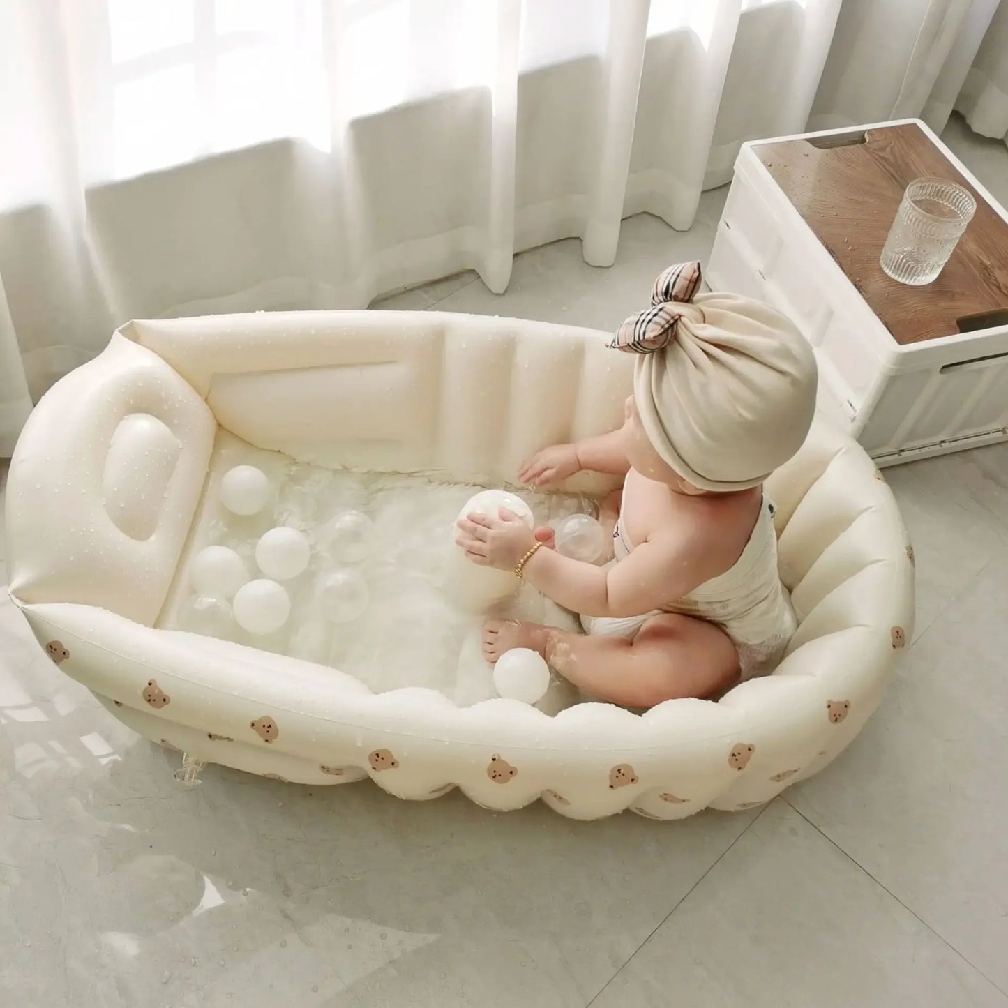 Children's Inflatable Bathtub Home Bath Basin Baby Inflatable Bathtub Indoor Children's Swimming Pool