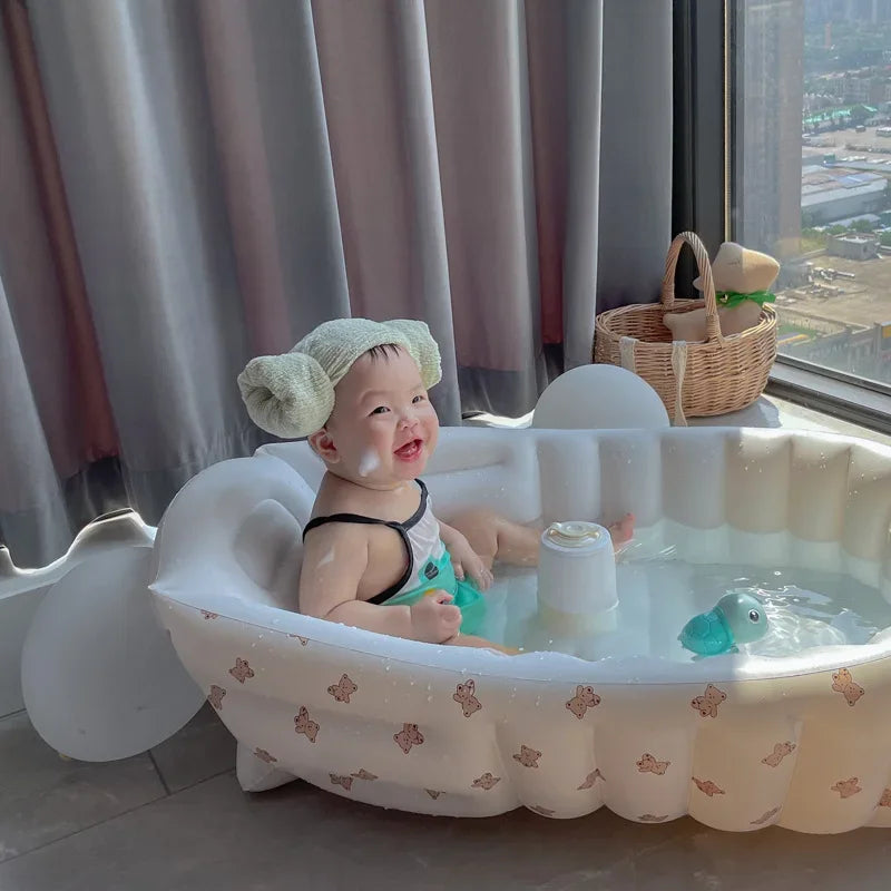 Children's Inflatable Bathtub Home Bath Basin Baby Inflatable Bathtub Indoor Children's Swimming Pool