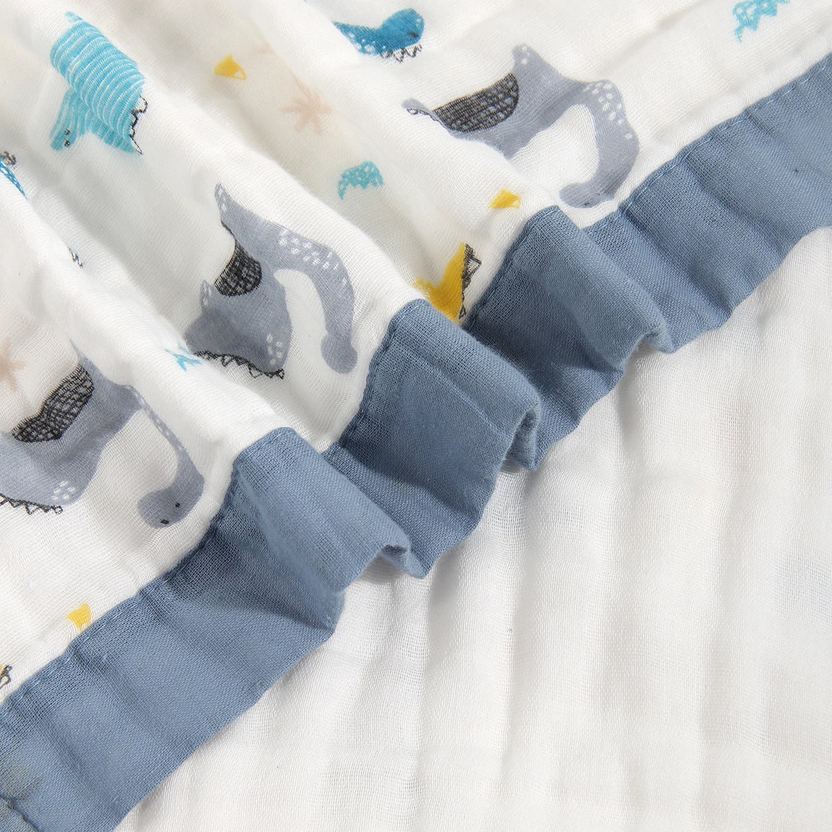 Baby blanket cotton 6 layers newborn swaddle blanket cartoon high-density breathable children's blanket