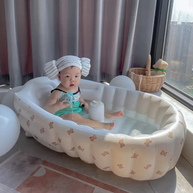 Children's Inflatable Bathtub Home Bath Basin Baby Inflatable Bathtub Indoor Children's Swimming Pool