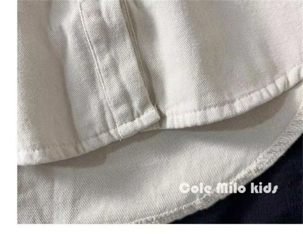 Boys Baby's Kids Blouse Coat Jacket Outwear Cotton 2024 Lapel Spring Autumn Shirts Outwear Sunscreen Beach Children's Clothing