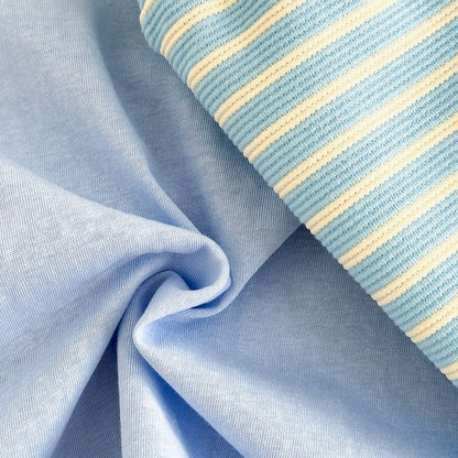 Toddler Baby Summer Casual Clothes Sets Solid Color With Pocket T-shirt Tops+Striped Triangle Shorts Boys Girls Clothes 2Pcs/Set