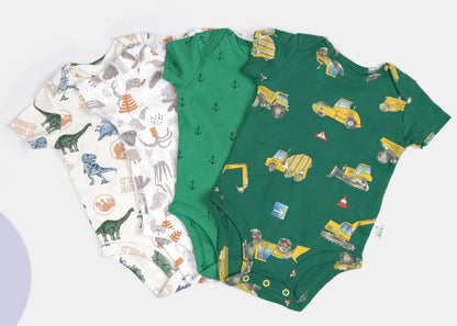 Children's Clothing Four Seasons New Baby Short-sleeved Triangle Pajamas Crawling Clothes Baby Onesie