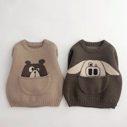 Kids Clothes Sweaters Cartoon Boys Knitwear Designer Children Pullover Outwear
