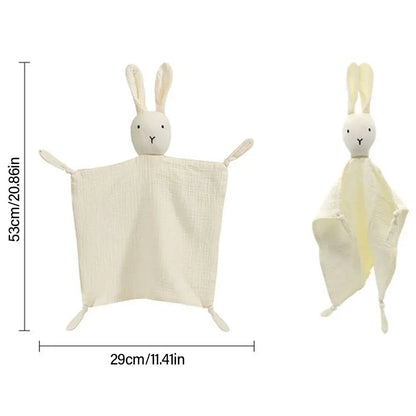 Baby Blanket Muslin Newborn Baby Sleeping Dolls Cute Rabbit Soft Cotton Gauze Kids Sleep Soothe Appease Towel Bibs Boys Girls