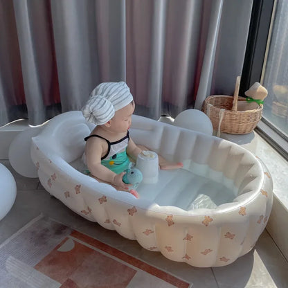 Children's Inflatable Bathtub  Home Bath Basin Baby Inflatable Bathtub Indoor Children's Swimming Pool