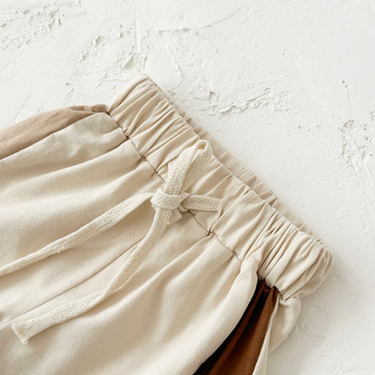 Summer Children's Clothes Baby Boy T-Shirt+Pant 2Pcs Kids Solid Short Sleeve Elastic Waist Suit Toddle Girl Clothes Baby Outfit