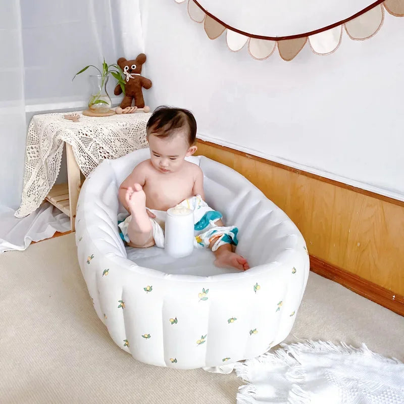 Children's Inflatable Bathtub  Home Bath Basin Baby Inflatable Bathtub Indoor Children's Swimming Pool