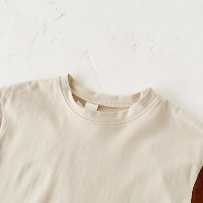 Summer Children's Clothes Baby Boy T-Shirt+Pant 2Pcs Kids Solid Short Sleeve Elastic Waist Suit Toddle Girl Clothes Baby Outfit