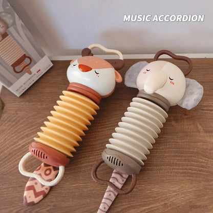 2-in-1 Electronic Accordion Baby Crib Pendant Bed Bell Stroller Toddler Rattles Sensory For Newborn Toys 0 12 24 36 Months