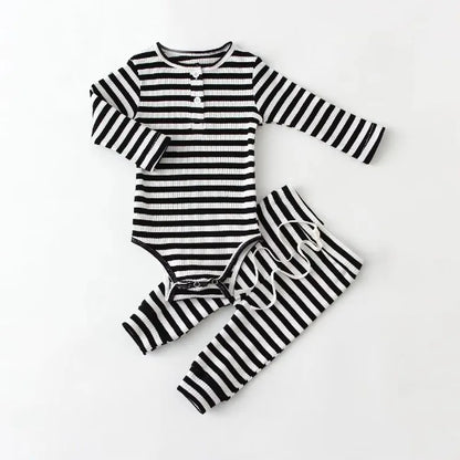 Baby Boy Suits for Spring Summer Cotton Infant Homewear Bodysuit + Pants Newborn Boy Clothes Set