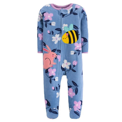Newborn Baby Boy Clothes Fleece Warm Infant Baby Rompers Spring Autumn Toddler Girls Jumpsuit Kids Costume