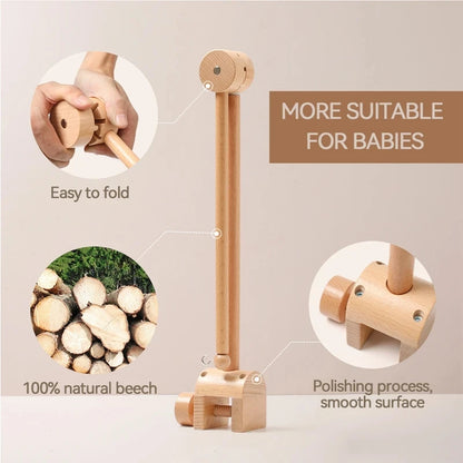 Baby Crib Mobile Rattle Toy For 0-12 Months Cartoon Felt Forest Animal Bed Bell Hanging Wooden Bracket Mobile Newbaby Rattle Toy