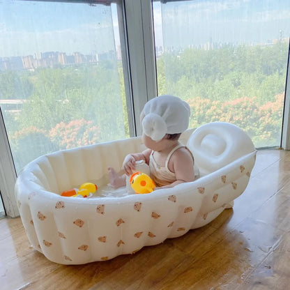 Children's Inflatable Bathtub  Home Bath Basin Baby Inflatable Bathtub Indoor Children's Swimming Pool