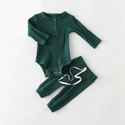 Baby Boy Suits for Spring Summer Cotton Infant Homewear Bodysuit + Pants Newborn Boy Clothes Set