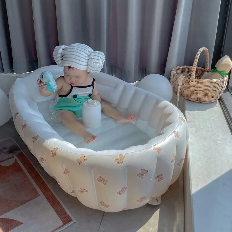 Children's Inflatable Bathtub  Home Bath Basin Baby Inflatable Bathtub Indoor Children's Swimming Pool