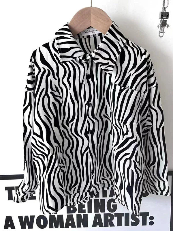 Boys Baby's Kids Blouse Coat Jacket Outwear Cotton 2024 Lapel Spring Autumn Shirts Outwear Sunscreen Beach Children's Clothing
