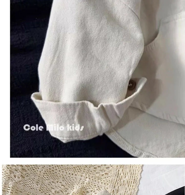 Boys Baby's Kids Blouse Coat Jacket Outwear Cotton 2024 Lapel Spring Autumn Shirts Outwear Sunscreen Beach Children's Clothing