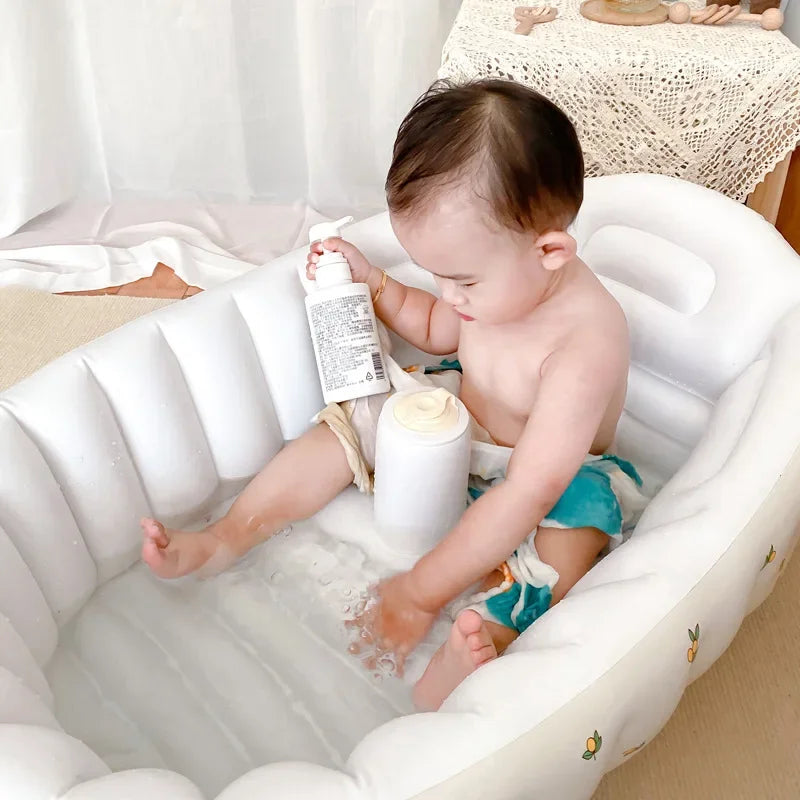 Children's Inflatable Bathtub  Home Bath Basin Baby Inflatable Bathtub Indoor Children's Swimming Pool