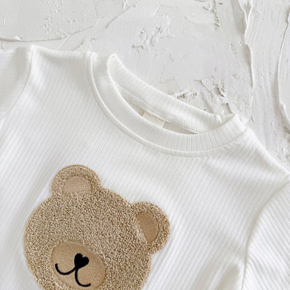 Baby Clothes Cute Children Tracksuit Summer Clothing Cartoon Bear Fashion Baby  T-shirt + Shorts Suit 2Pcs/Set  ﻿