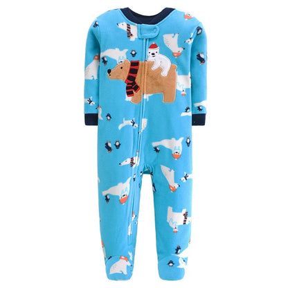 Newborn Baby Boy Clothes Fleece Warm Infant Baby Rompers Spring Autumn Toddler Girls Jumpsuit Kids Costume