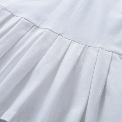 Toddler Girls' Dress Ages 2-6 Yellow Collared Summer Cotton Clothes for Children Cute Casual Outfit