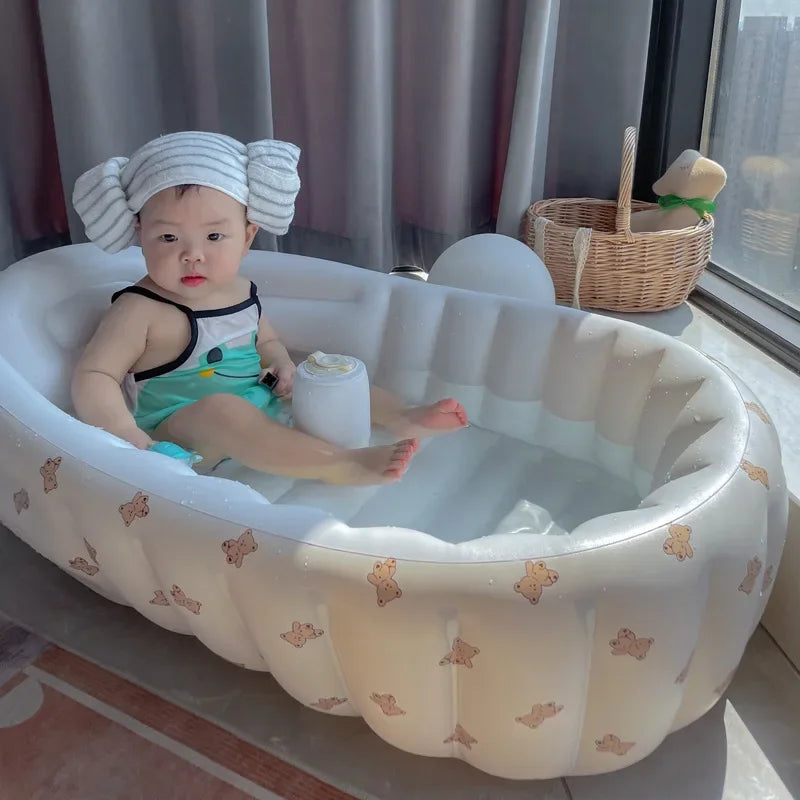 Children's Inflatable Bathtub  Home Bath Basin Baby Inflatable Bathtub Indoor Children's Swimming Pool