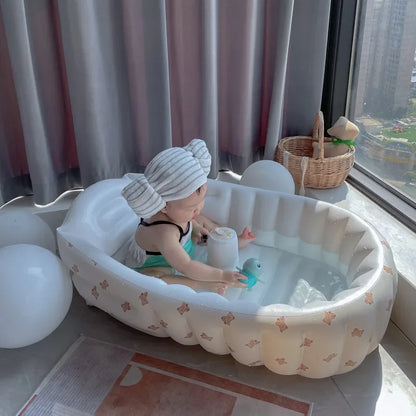 Children's Inflatable Bathtub  Home Bath Basin Baby Inflatable Bathtub Indoor Children's Swimming Pool