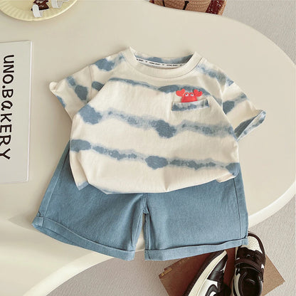 Summer toddler baby boy's clothing outfits sets striped T-shirt+shorts suits for infant boy's clothes outer wear casual sets