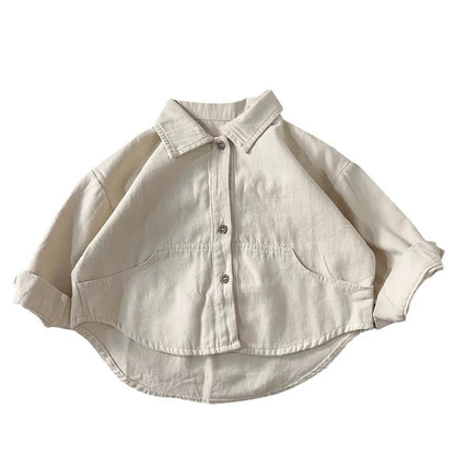 Boys Baby's Kids Blouse Coat Jacket Outwear Cotton 2024 Lapel Spring Autumn Shirts Outwear Sunscreen Beach Children's Clothing