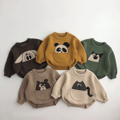 Kids Clothes Sweaters Cartoon Boys Knitwear Designer Children Pullover Outwear