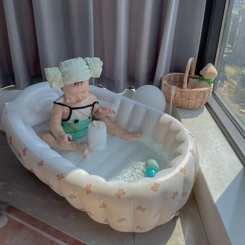 Children's Inflatable Bathtub  Home Bath Basin Baby Inflatable Bathtub Indoor Children's Swimming Pool
