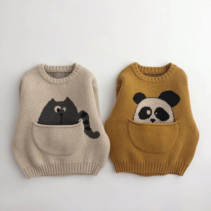 Kids Clothes Sweaters Cartoon Boys Knitwear Designer Children Pullover Outwear