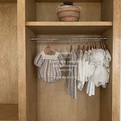 Kids Clothes Toddler Girl Dress Floral Vintage Lace Dress Princess Vestido Short Sleeve Summer Casual Costumes Children Clothing