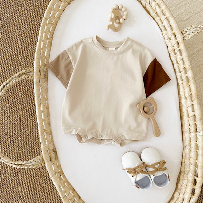 Summer Children's Clothes Baby Boy T-Shirt+Pant 2Pcs Kids Solid Short Sleeve Elastic Waist Suit Toddle Girl Clothes Baby Outfit