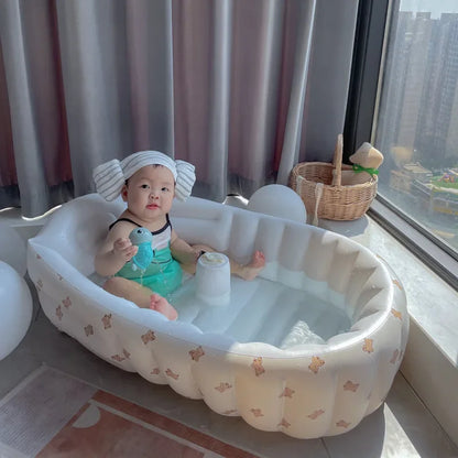Children's Inflatable Bathtub  Home Bath Basin Baby Inflatable Bathtub Indoor Children's Swimming Pool