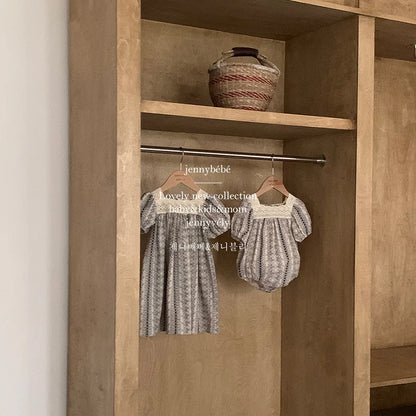 Kids Clothes Toddler Girl Dress Floral Vintage Lace Dress Princess Vestido Short Sleeve Summer Casual Costumes Children Clothing