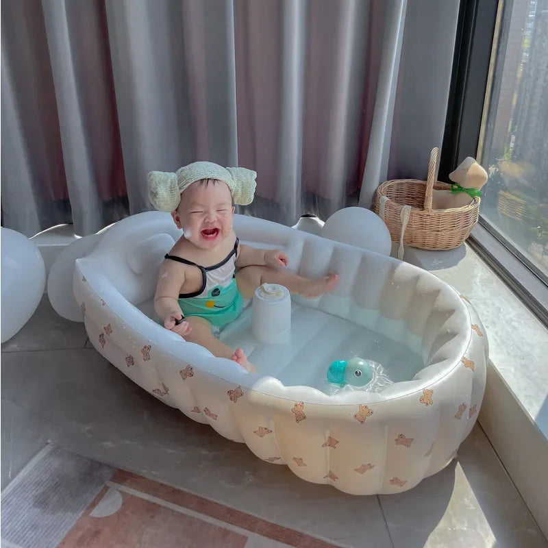 Children's Inflatable Bathtub  Home Bath Basin Baby Inflatable Bathtub Indoor Children's Swimming Pool
