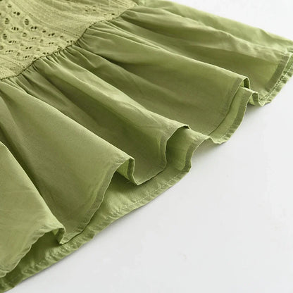 Toddler Girls Suit 2023 New Summer Hollow Suspender Top + Solid Color Trousers Fashion Suit Soft Clothes 2-7 Years