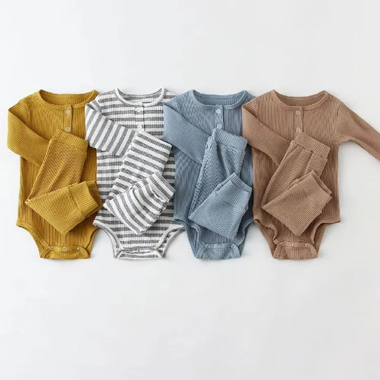 Baby Boy Suits for Spring Summer Cotton Infant Homewear Bodysuit + Pants Newborn Boy Clothes Set