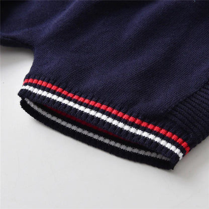 Baby Clothes Infant Boy Knitted Clothing Sets Kids Spanish Boutique Costume Set Summer Toddler Shirt Shorts 2PCS Suit Boys Party