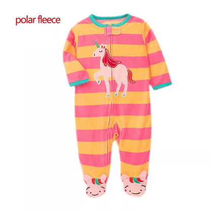 Newborn Baby Boy Clothes Fleece Warm Infant Baby Rompers Spring Autumn Toddler Girls Jumpsuit Kids Costume