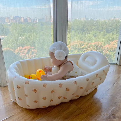 Children's Inflatable Bathtub  Home Bath Basin Baby Inflatable Bathtub Indoor Children's Swimming Pool