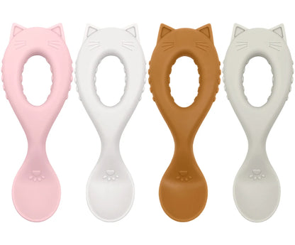 New Baby Soft Silicone Spoon Cartoon Animal Spoon Children Food Baby Feeding Tools Baby Spoon Gadgets Tableware