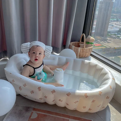 Children's Inflatable Bathtub  Home Bath Basin Baby Inflatable Bathtub Indoor Children's Swimming Pool