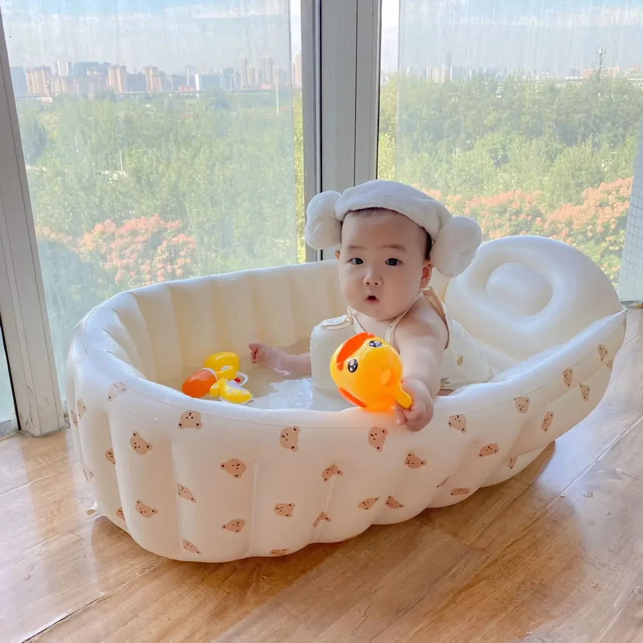 Children's Inflatable Bathtub  Home Bath Basin Baby Inflatable Bathtub Indoor Children's Swimming Pool
