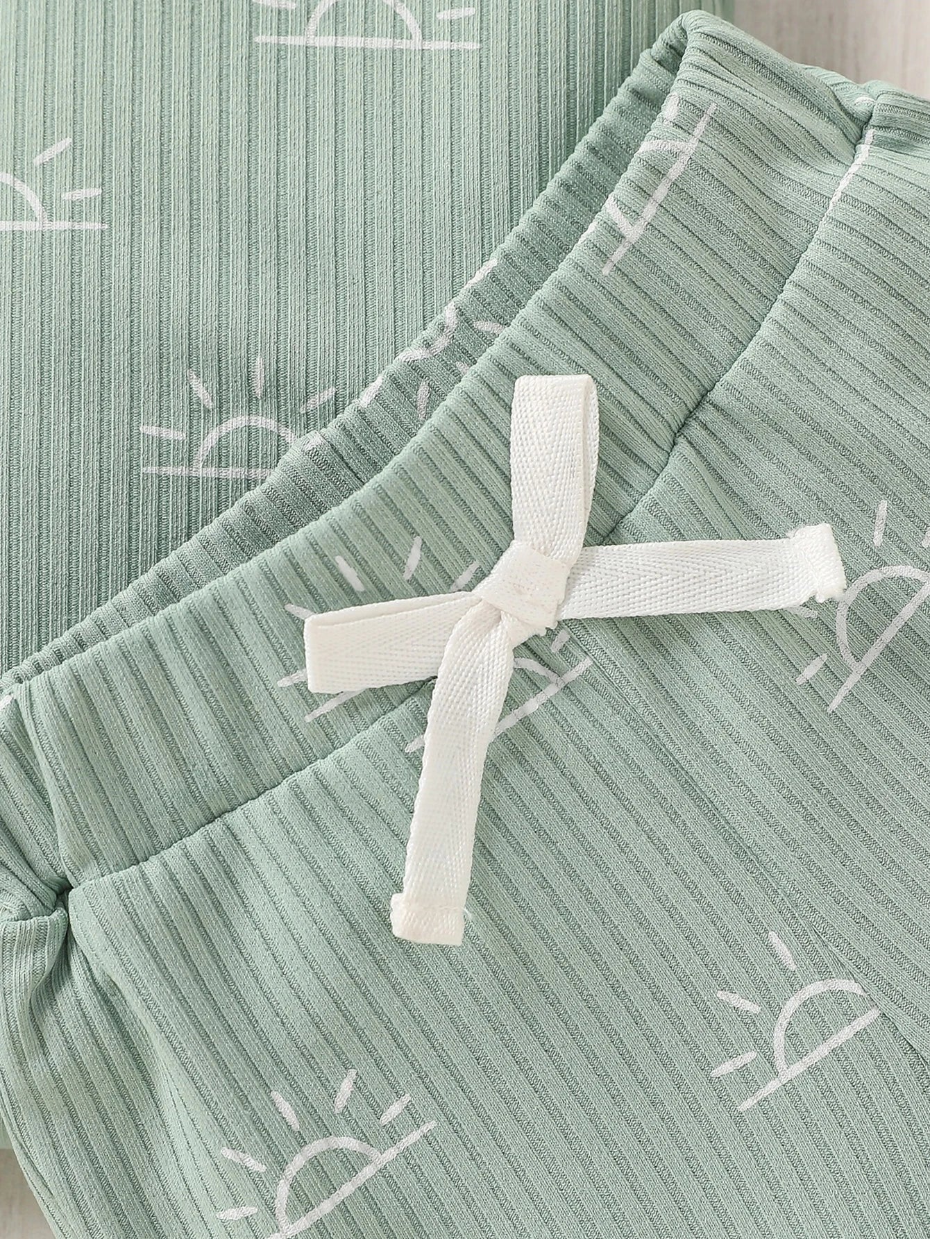 Baby Clothes Summer Short Sleeve Print Cute Sun For Newborn Top+ Pant With Bow Clothing Casual Set