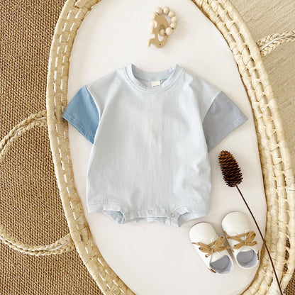 Summer Children's Clothes Baby Boy T-Shirt+Pant 2Pcs Kids Solid Short Sleeve Elastic Waist Suit Toddle Girl Clothes Baby Outfit